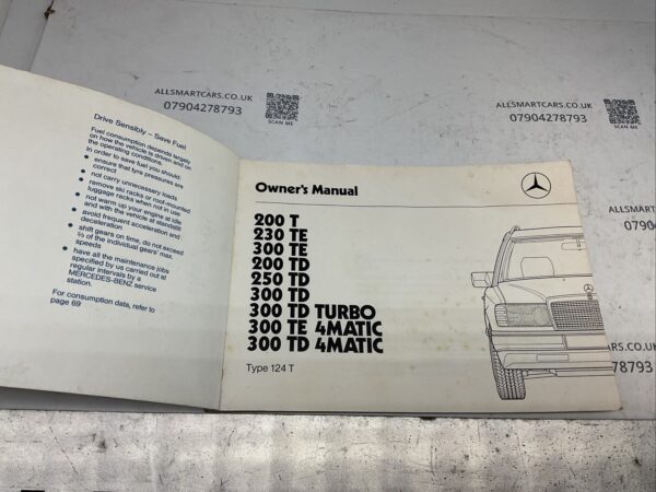 MERCEDES-BENZ-W124-200TTD-230TE-250TD-300TETD-1987-OWNERS-INSTRUCTION-MANUAL-157585769330-2 MERCEDES BENZ W124 200TTD 230TE 250TD 300TETD 1987 OWNERS INSTRUCTION MANUAL 157585769330 2