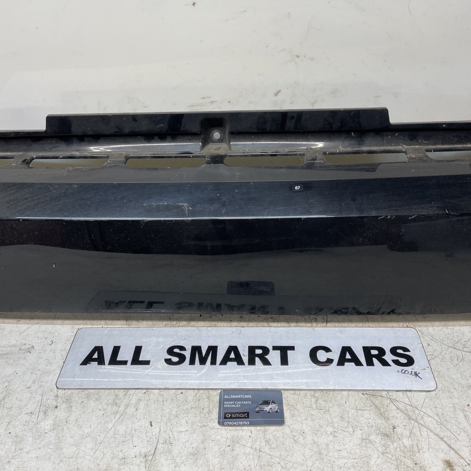 SMART FORTWO 451 REAR BUMPER CENTRE PANEL BLACK 07 14 A4516470001 Image 3