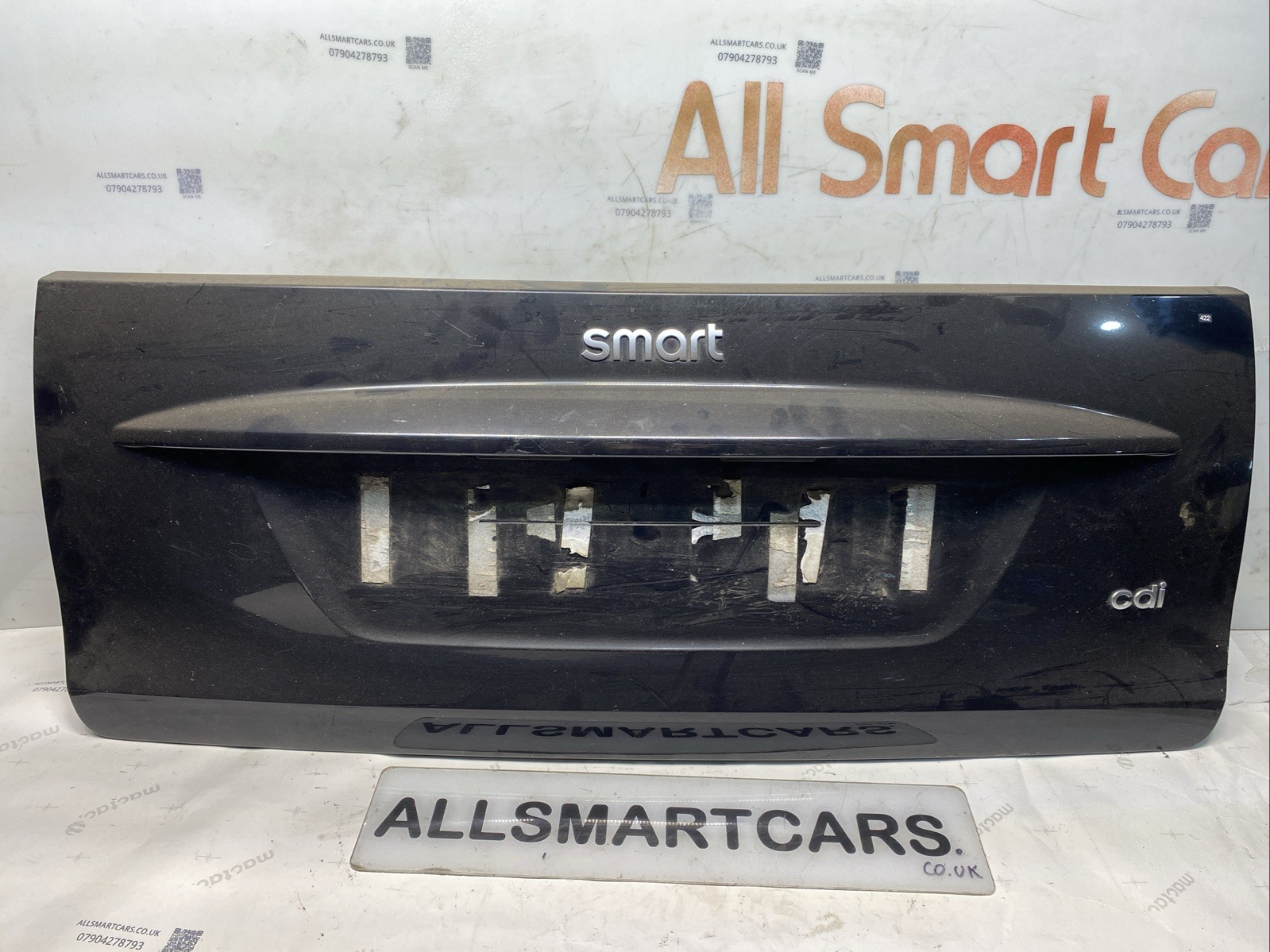 2007 > 2014 Smart Car ForTwo 451 Rear Boot Lid Panel Black