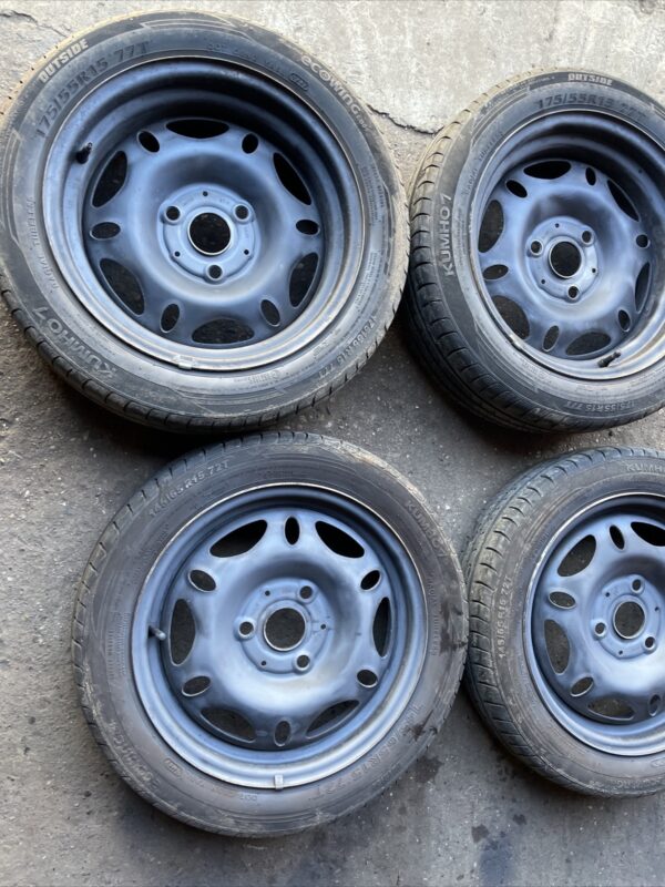 SMART 450 FORTWO 15 ALLOY WHEELS 4 GOOD TYRES 17555R15 1456515 155904870521 2