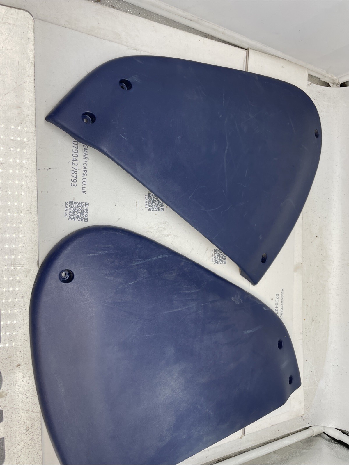 SMART 450 FORTWO 1998 2006 PAIR OF SOLID PLASTIC DOOR POCKETS / POUCHES Image 2