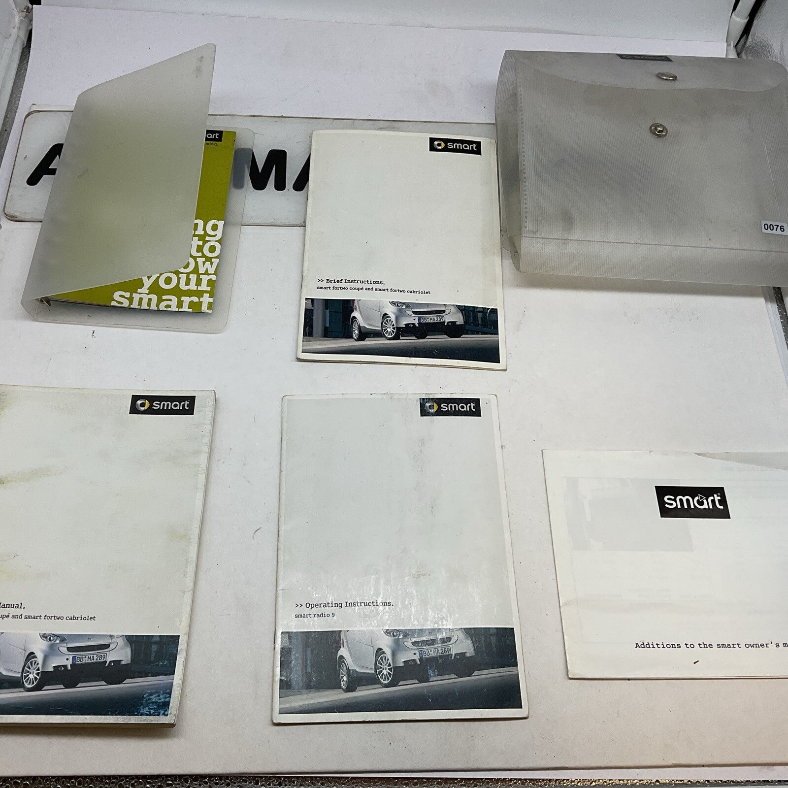 SMART CAR 450 FORTWO 1998+ ORIGINAL OWNER MANUAL HANDBOOK WALLET PACK