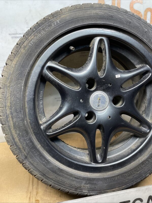 SMART CAR FORTWO 450 REAR ALLOY WHEEL TYRE 1755515 0004839V001 1998 2007 157804101602 2
