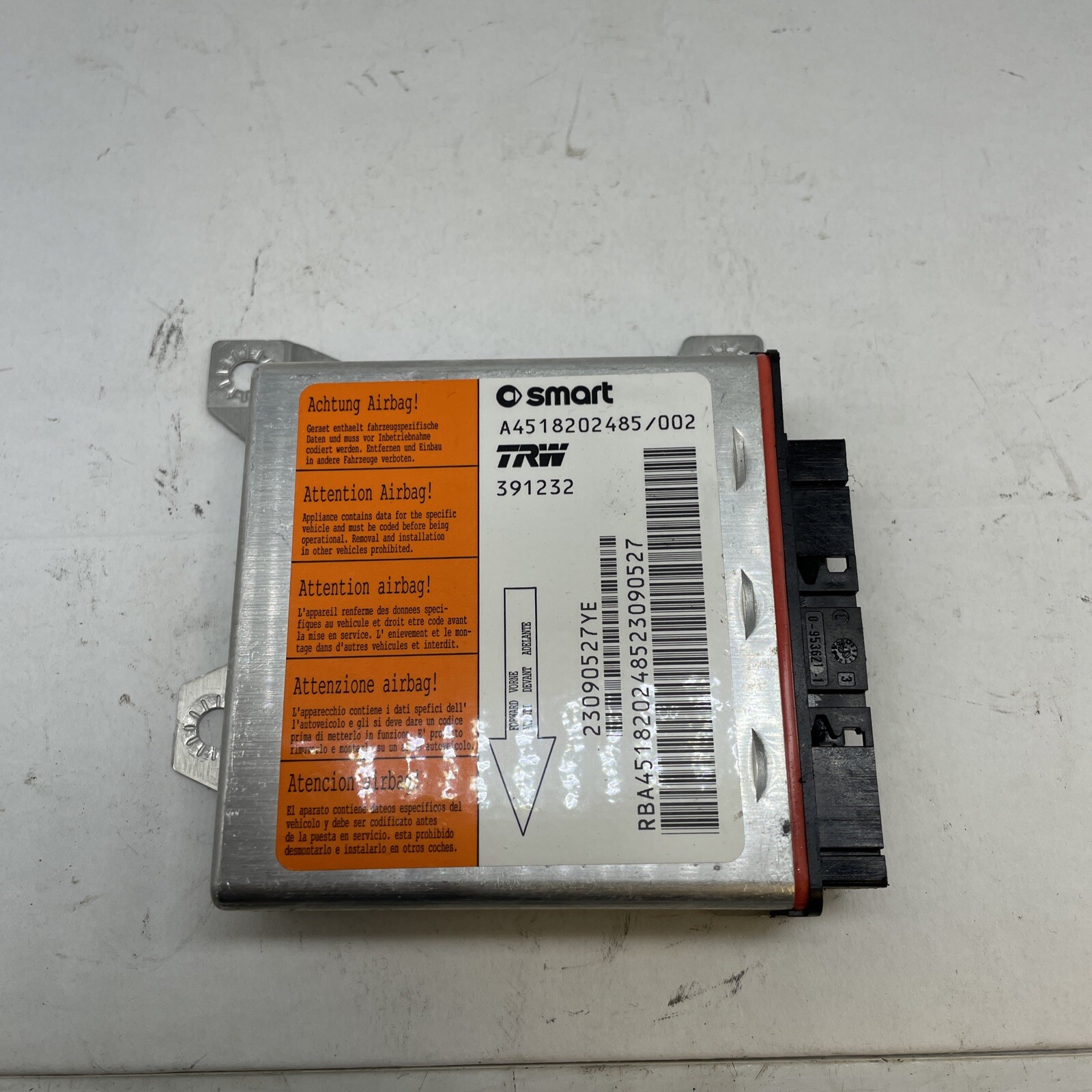 SMART W451 FOTWO AIRBAG CONTROL MODULE ECU A4518202485/02 Image 2