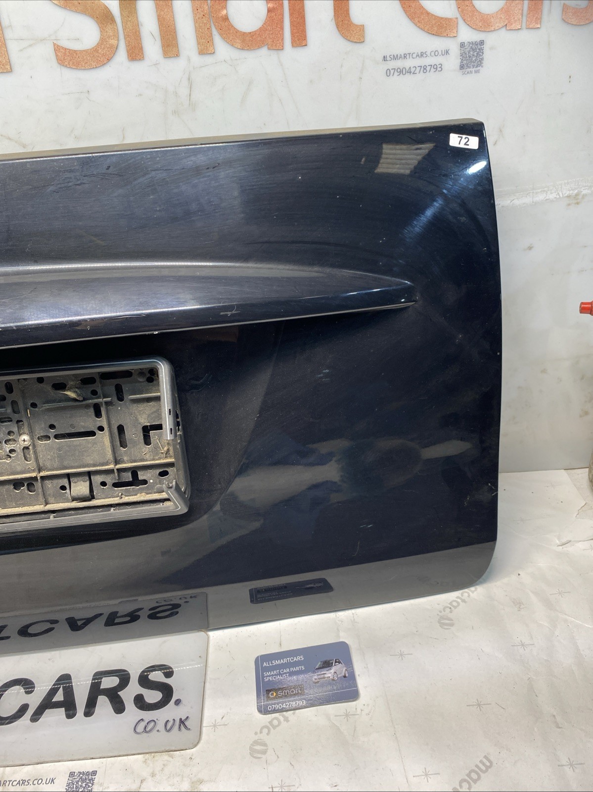 2007 > 2014 Smart Car ForTwo 451 Rear Boot Lid Panel Black Image 4