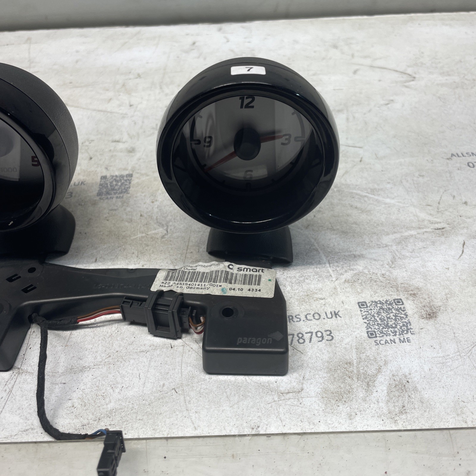 ✅SMART FORTWO 451 REV COUNTER & CLOCK DASH PODS Diesel ONLY Black A451401411 Image 3