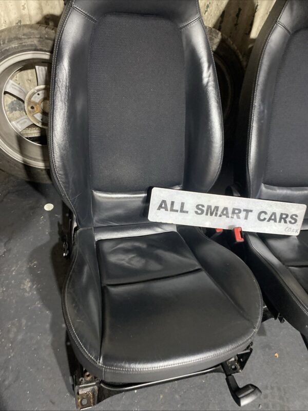 SMART-CAR-451-FORTWO-2007-2014-PAIR-OF-BLACK-LEATHER-HEATED-FRONT-SEATS-157262953664-2 SMART CAR 451 FORTWO 2007 2014 PAIR OF BLACK LEATHER HEATED FRONT SEATS 157262953664 2
