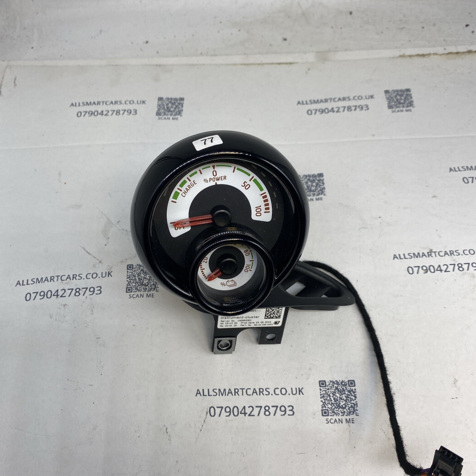SMART EQ FORFOUR 2017 2022 BATTERY GAUGE DASH CLOCKS A4539012101 Image 2
