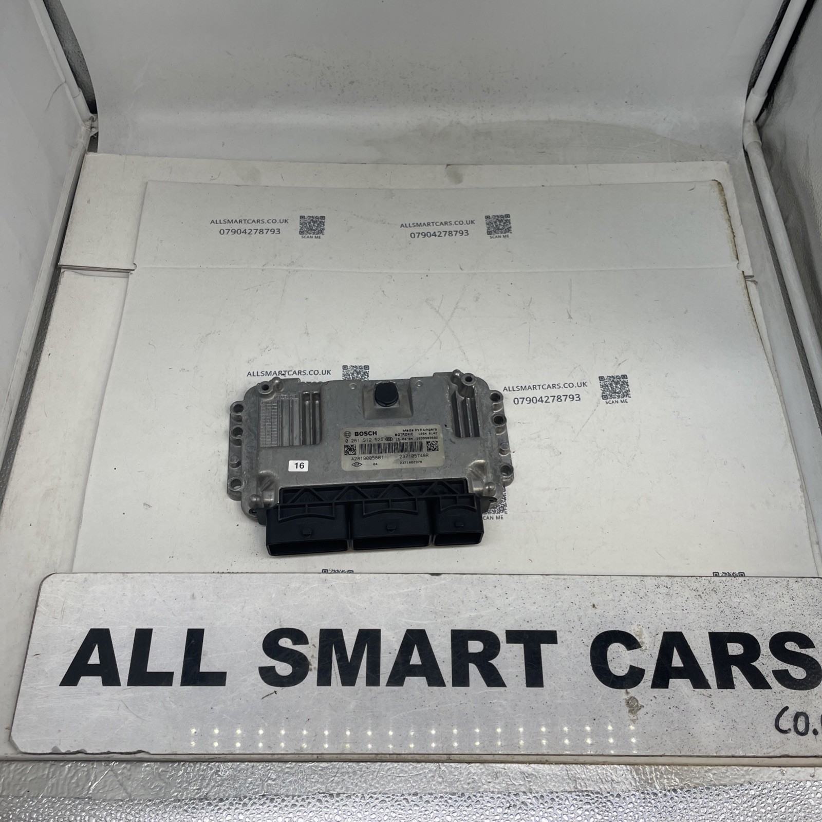 SMARTCAR FORTWO MK3 W453 14 23 1 0L PETROL ENGINE CONTROL MODULE ECU 0261S12525
