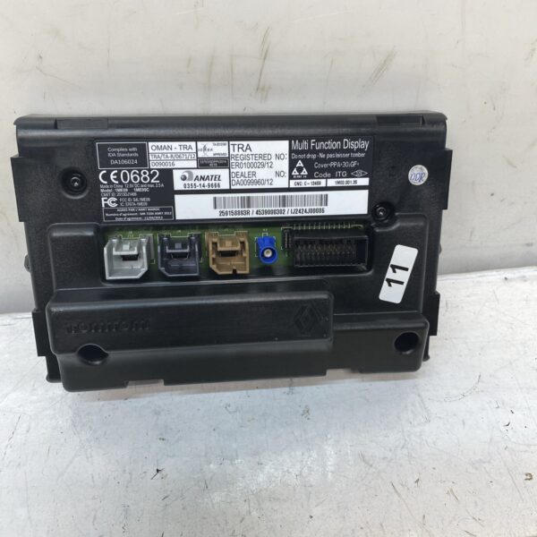 2016 SMART FORFOUR SAT NAV DISPLAY SCREEN 259158893R 156147191276 2