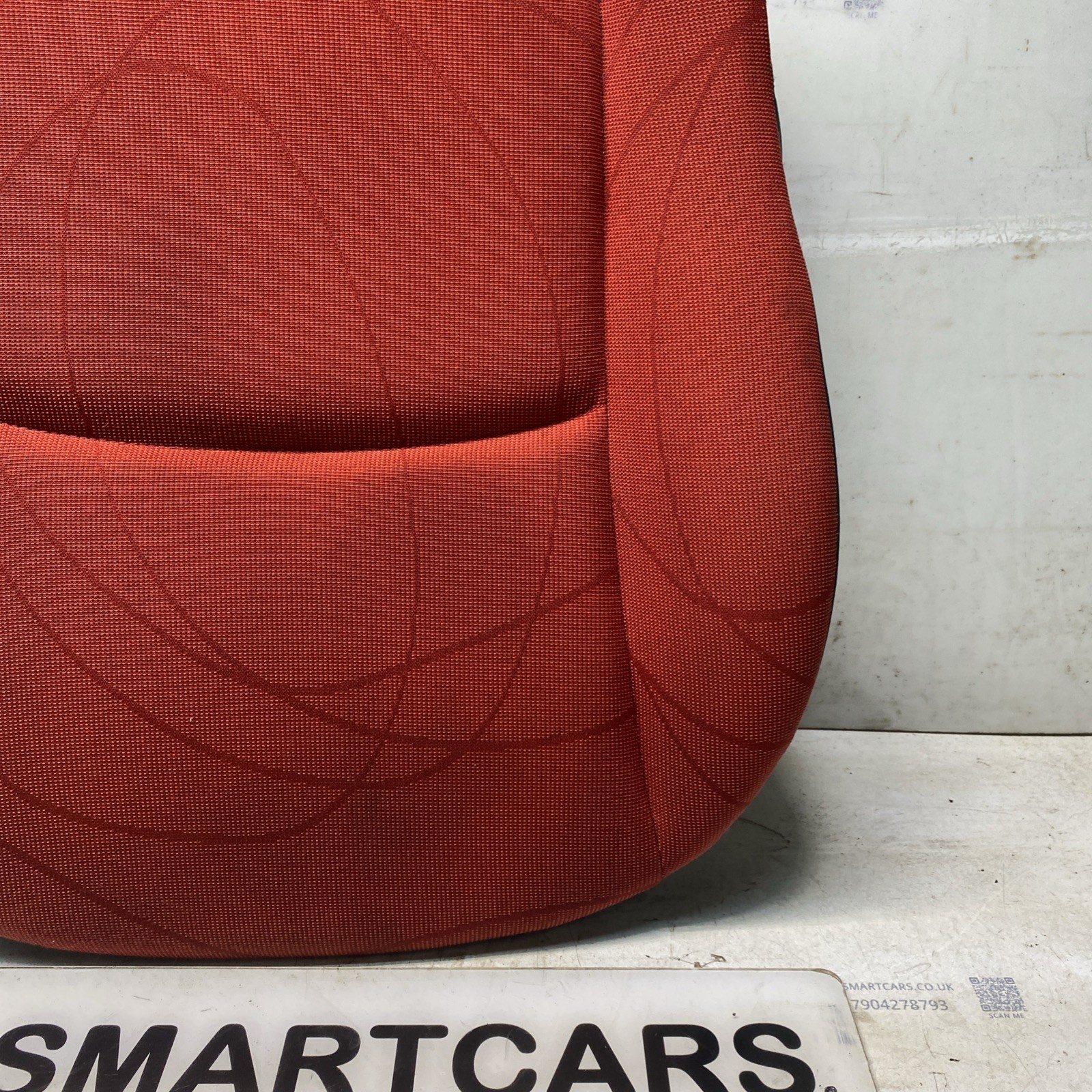 SMART CAR 451 FORTWO 2007 2014 red Fabric PASSENGER / DRIVERS SEAT BASE Image 5
