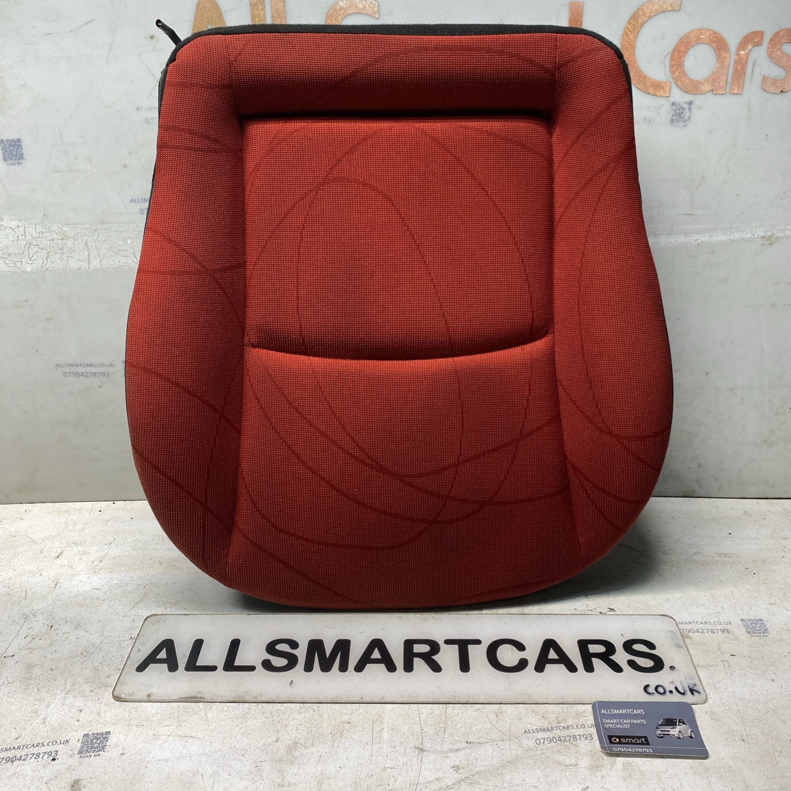 SMART CAR 451 FORTWO 2007 2014 red Fabric PASSENGER / DRIVERS SEAT BASE