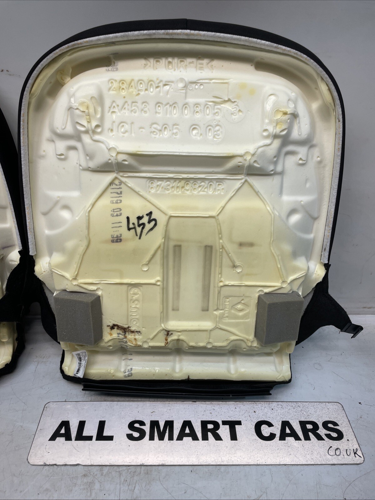 Smart W453 15/19 Front Seat Base Black Cloth Image 3