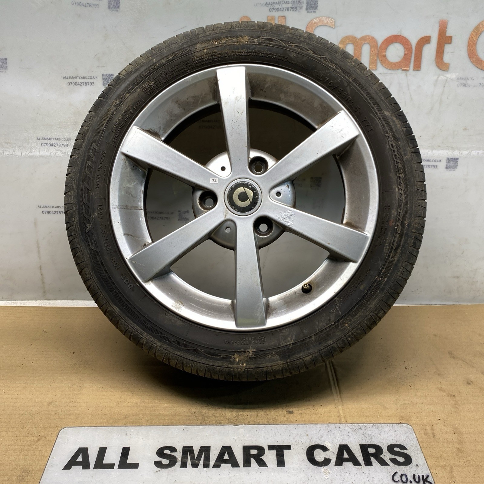 GENUINE 15" SMART FORTWO ALLOY WHEEL 6 SPOKE 5X15 ET34 A4514010302 Front