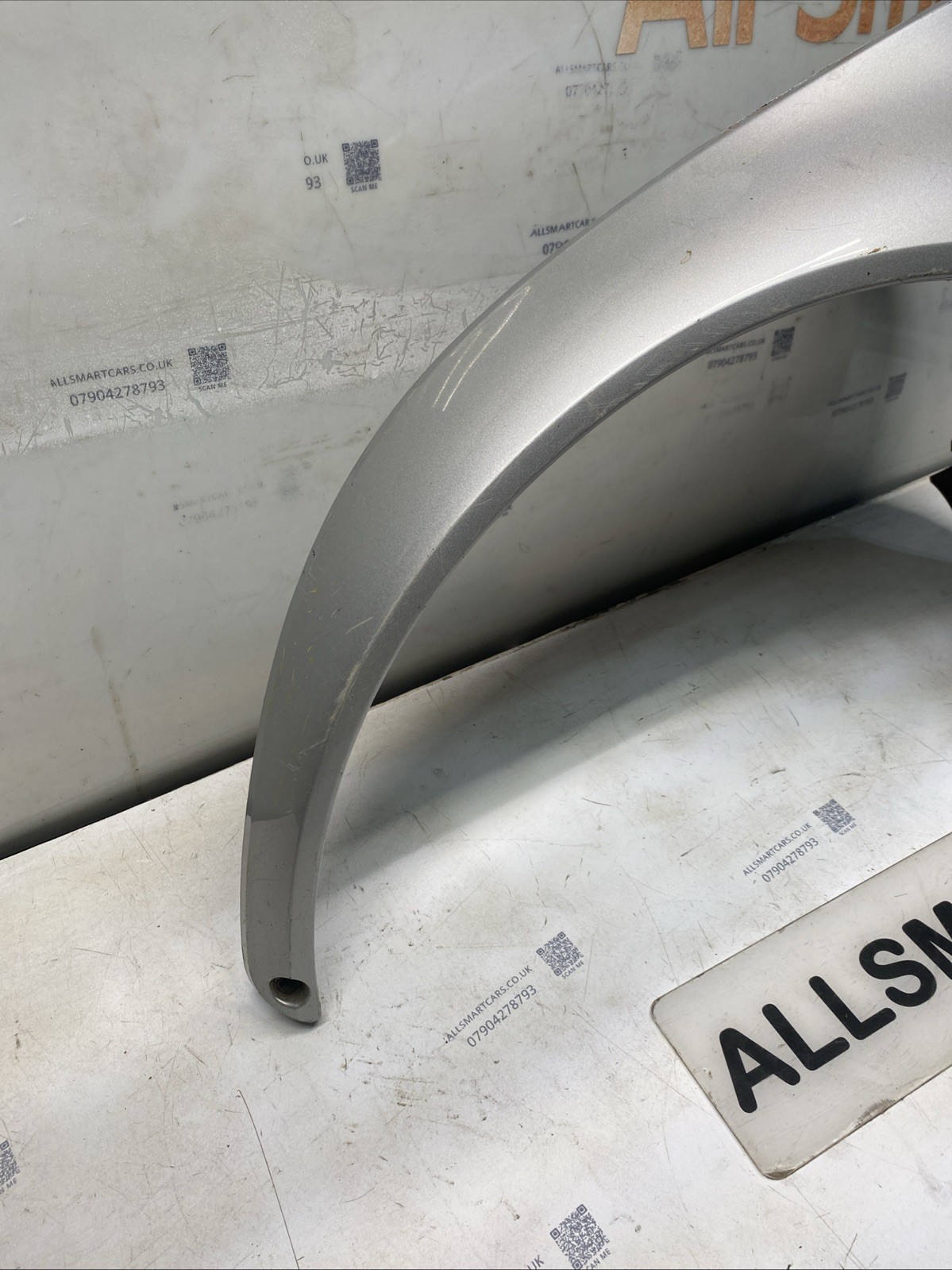 SMART CAR 450 FORTWO COUPE 1998 06 SILVER REAR LEFT WING (Scratched) Image 4