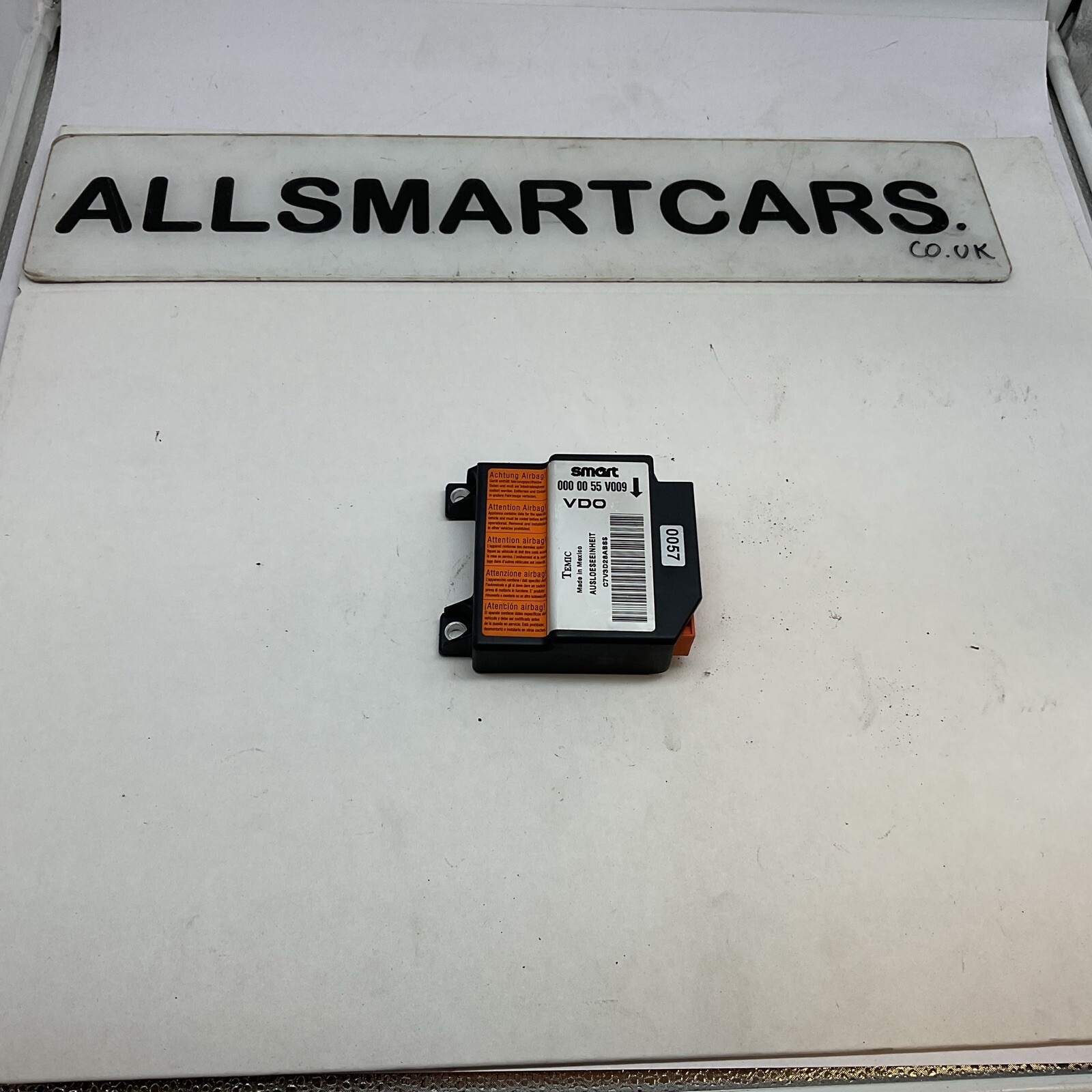 SMART FORTWO 450 AIRBAG ECU CONTROL MODULE SRS (0000055V009) CABRIO (1998 2007