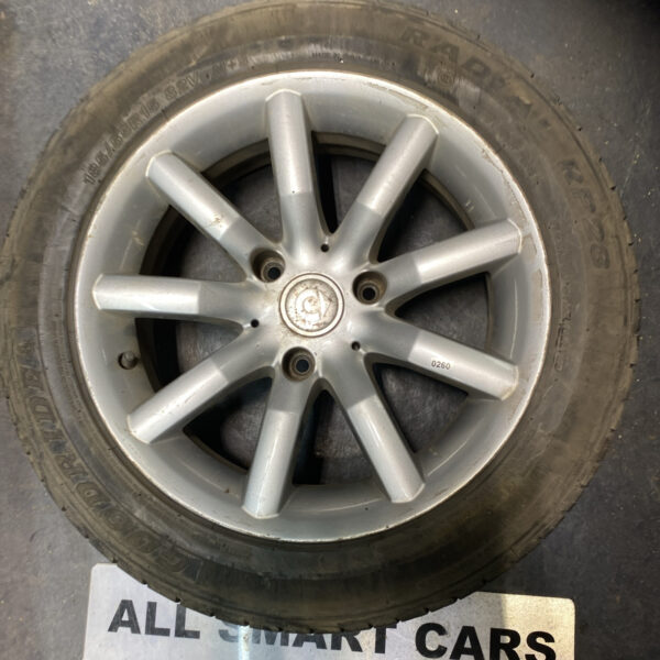 SMART FORTWO 450 REAR ALLOY WHEEL TYRE 1755515 0015426V001 156775069487 2