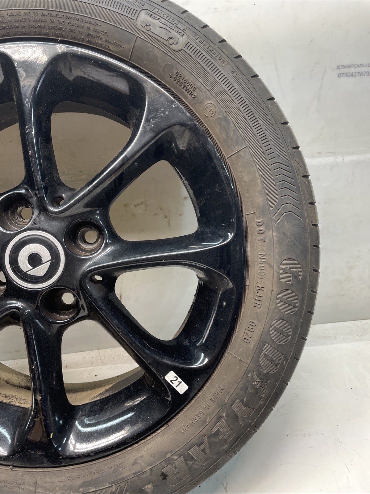 SMART FORTWO FORFOUR 453 15" ALLOY WHEEL FIT TYRE 165/66/15 A4534014000 SPARE Image 5