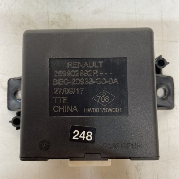 15 19 SMART FORFOUR 453RENUALT CENTRAL DISPLAY ECU CONTROL MODULE 259902892R 156521588598 2
