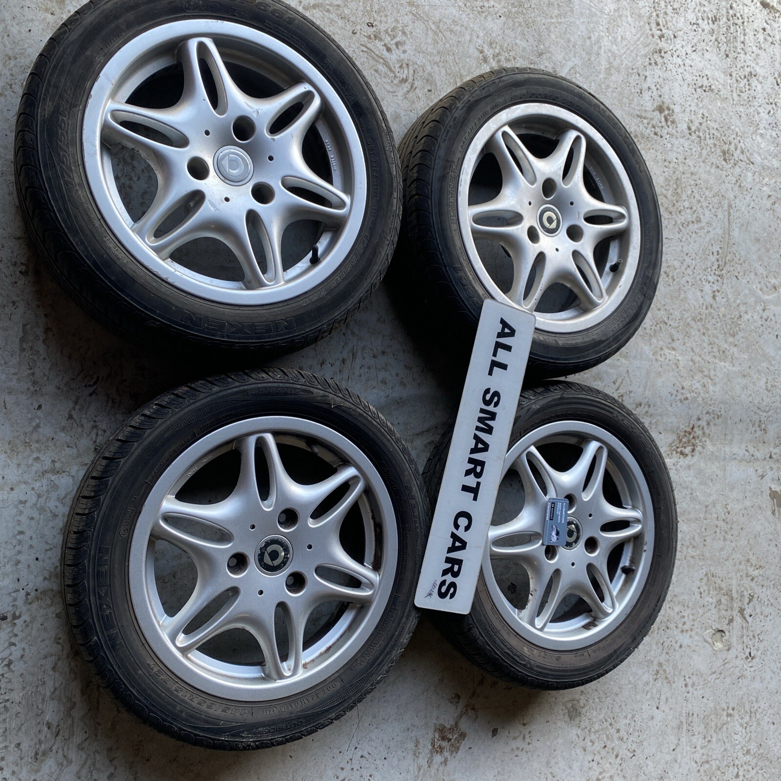 SMART 450 FORTWO 15" ALLOY WHEELS 4 GOOD TYRES 175/55/R15 & 145/65/15