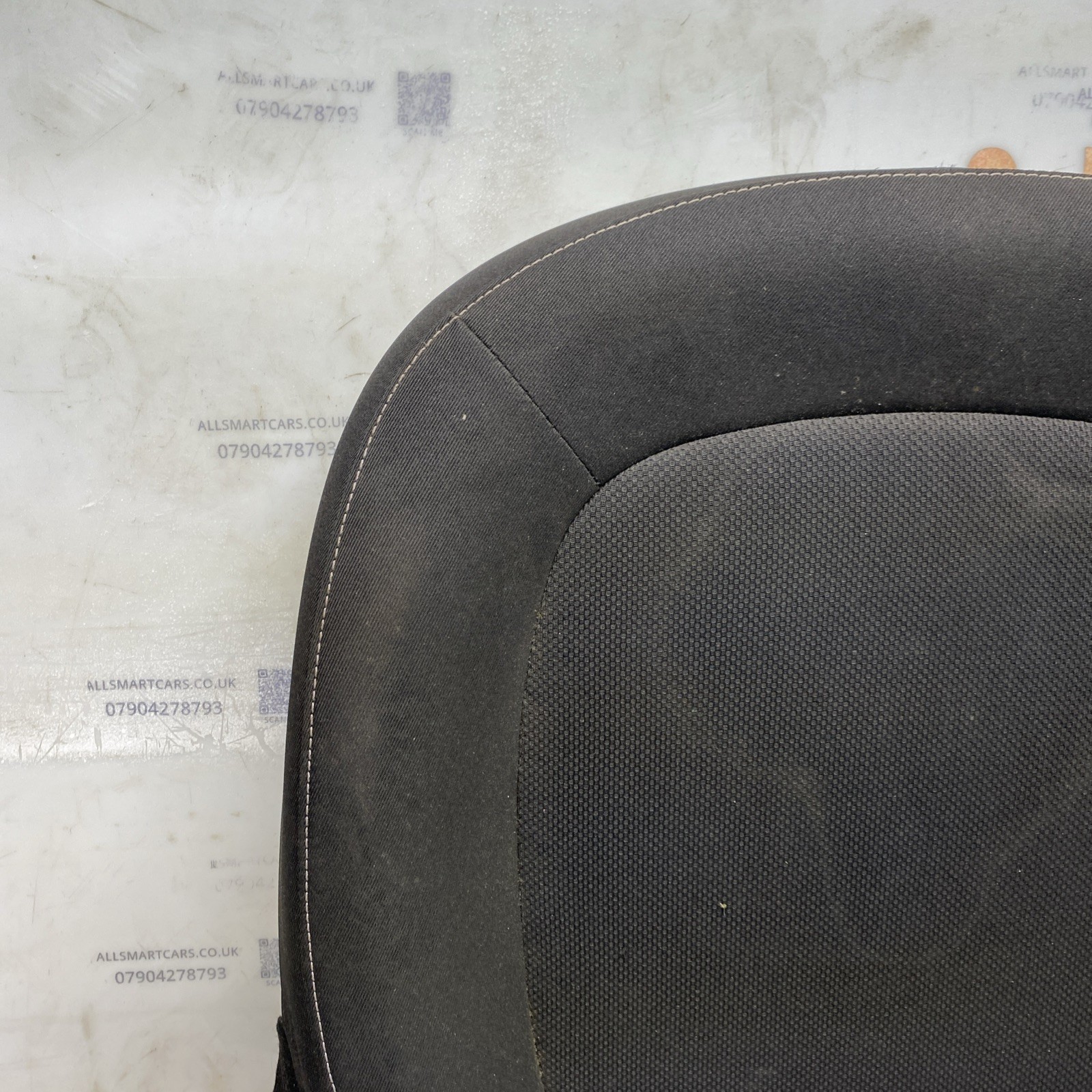 Smart W453 15/19 Front Seat Base Black Cloth Image 2