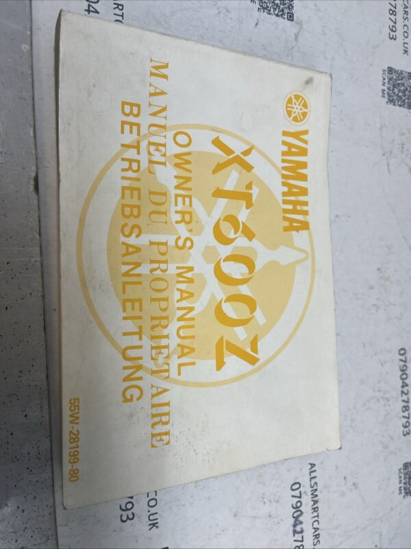 YAMAHA XT600 Z OWNERS MANUAL 157585380858 2