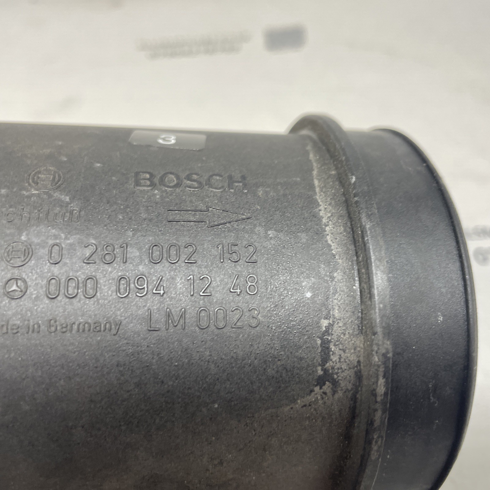 MERCEDES E CLASS 1998 W210 3 0 TD MAF AIR FLOW MASS METER 0281002152 ,0000941248 Image 3